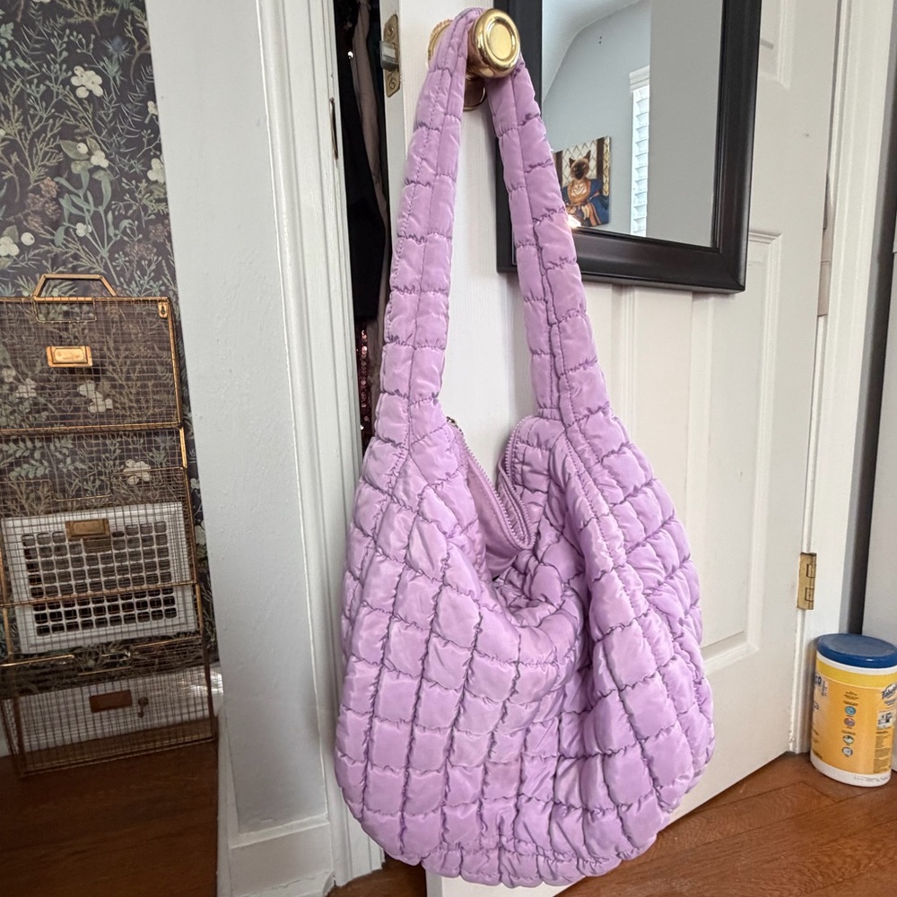 Free People We the Free Lavender Quilted Carryall